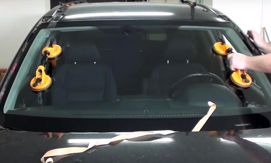 установка лобового стекла на СРВ