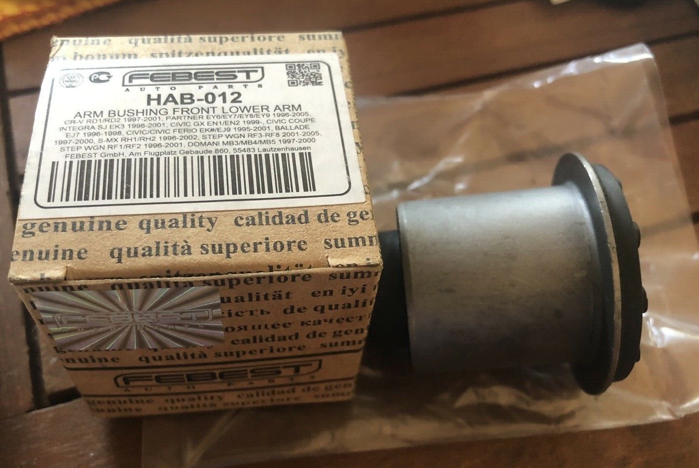 Новый сайлентблок переднего рычага Фебест на Хонда Цивик