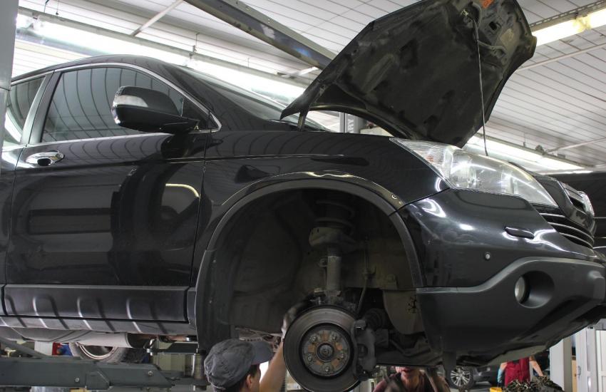 СРВ на подъемнике