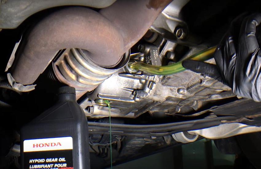 Замена масла в переднем редукторе Хонда