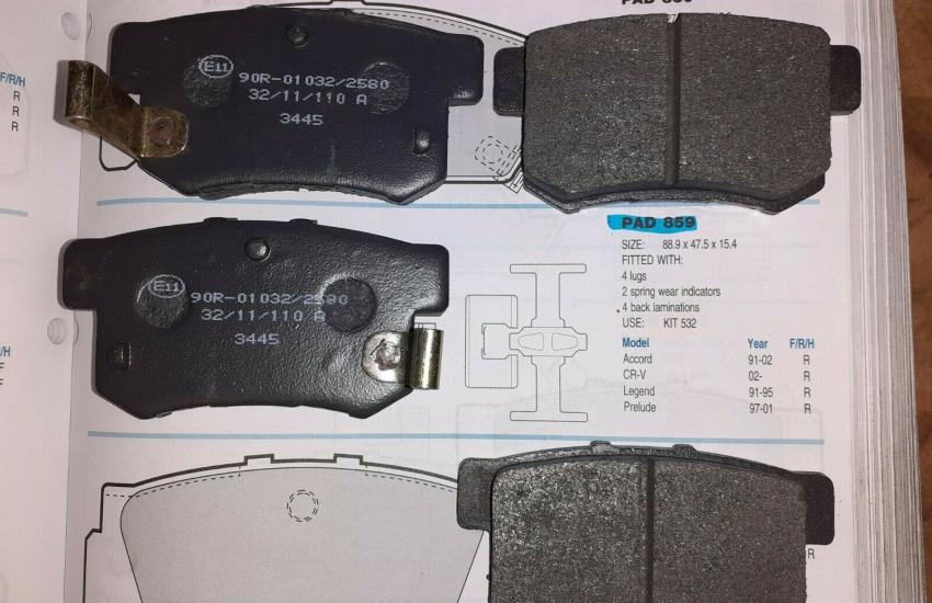 задние колодки на Хонду