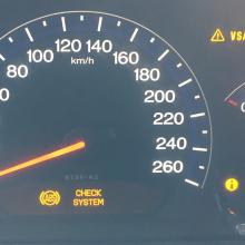 Индикаторы при неисправном датчике АБС